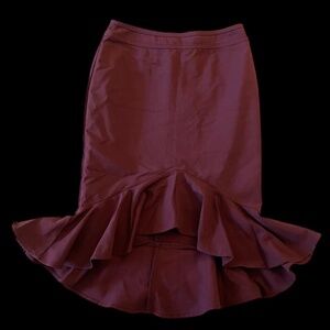 ruffle flare pencil skirt sz 4